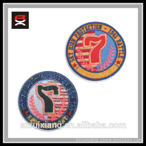 Colorful full embroidery metal thread embroidery patch